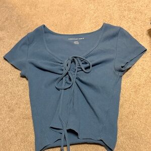 American Eagle Outfitters Teal Short Sleeve Top